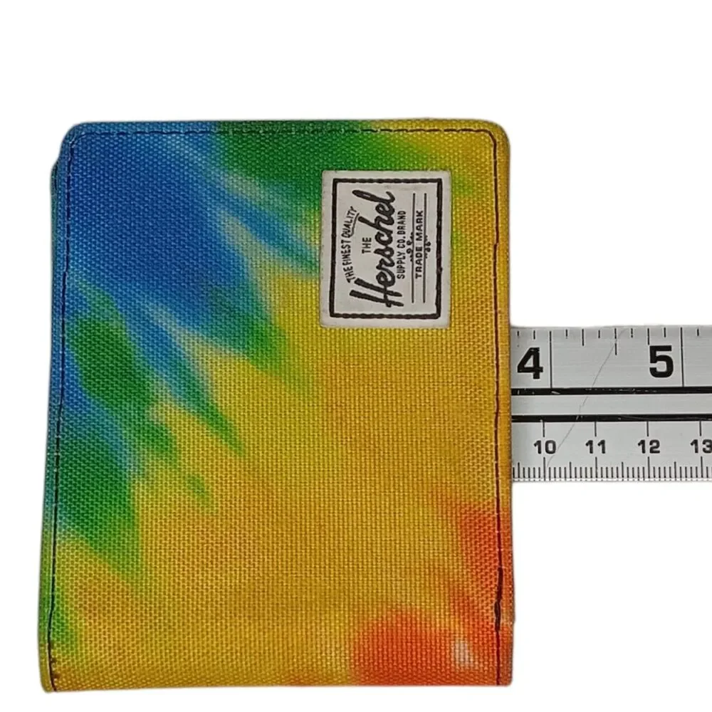 Herschel Supply Company Roy Bifold RFID Wallet Tie Dye Yellow Blue Orange